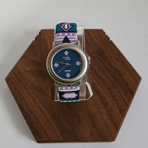 Modern English Ndebele wristwatch watch new battery woven band